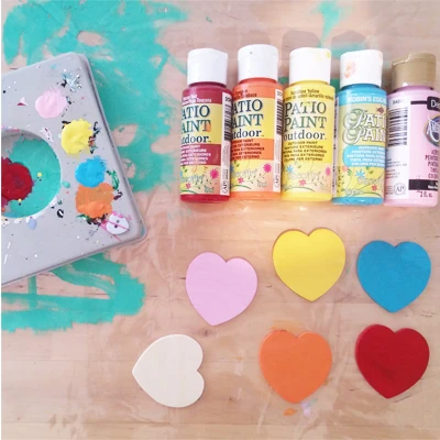 עץ משפחה שלב 2 צביעת הלבבות 